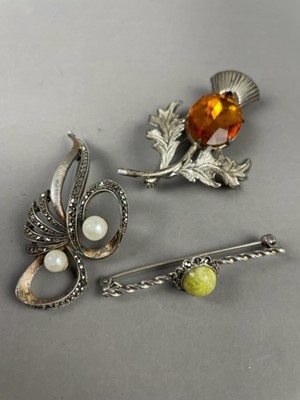 Lot 9 - A LOT OF NINE VINTAGE SILVER BROOCHES