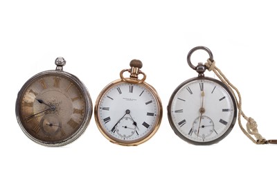 Lot 817 - FIVE OPEN FACE POCKET WATCHES