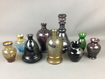Lot 79 - A COLLECTION OF SILVER OVERLAID GLASS