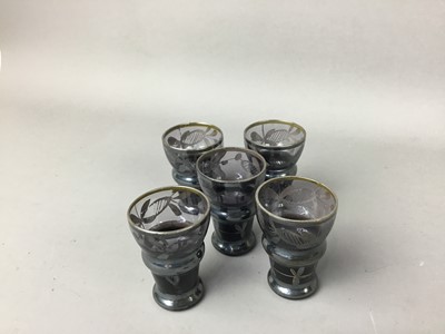 Lot 79 - A COLLECTION OF SILVER OVERLAID GLASS