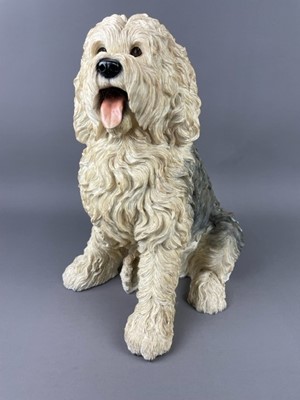 Lot 247 - THE LEONARDO COLLECTION 'OLD ENGLISH SHEEP DOG' FIGURE AND TWO OTHER SHEEP DOG FIGURES