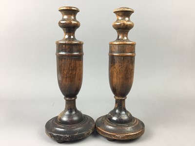 Lot 139 - A COLLECTION OF CANDLESTICKS, CAMERAS AND OTHER OBJECTS