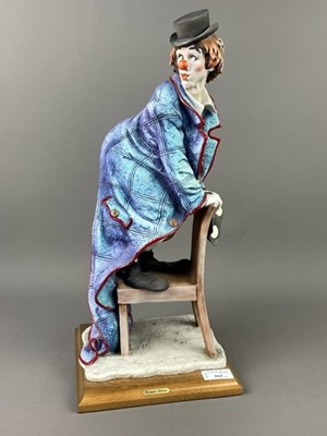 Lot 264 - A LARGE CLOWN SCULPTURE AND OTHER FIGURES