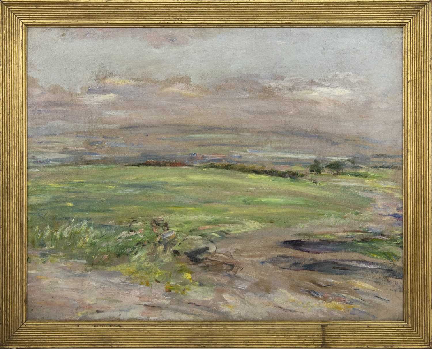 Lot 219 - WINTER WHEAT, AN OIL BY WILLIAM MCTAGGART