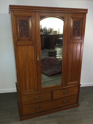 Lot 299 - A VICTORIAN WALNUT WARDROBE