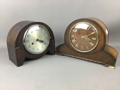 Lot 311 - A LOT OF THREE CLOCKS AND A LAMP