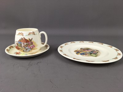 Lot 316 - A GROUP OF ROYAL DOULTON BUNNYKINS CERAMICS, ALSO CARLTON WARE AND OTHER CERAMICS