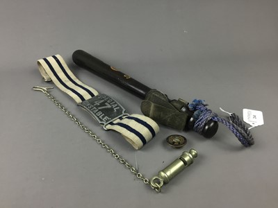 Lot 241 - A STIRLING BURGH SPECIAL CONSTABLE TRUNCHEON AND OTHER ITEMS