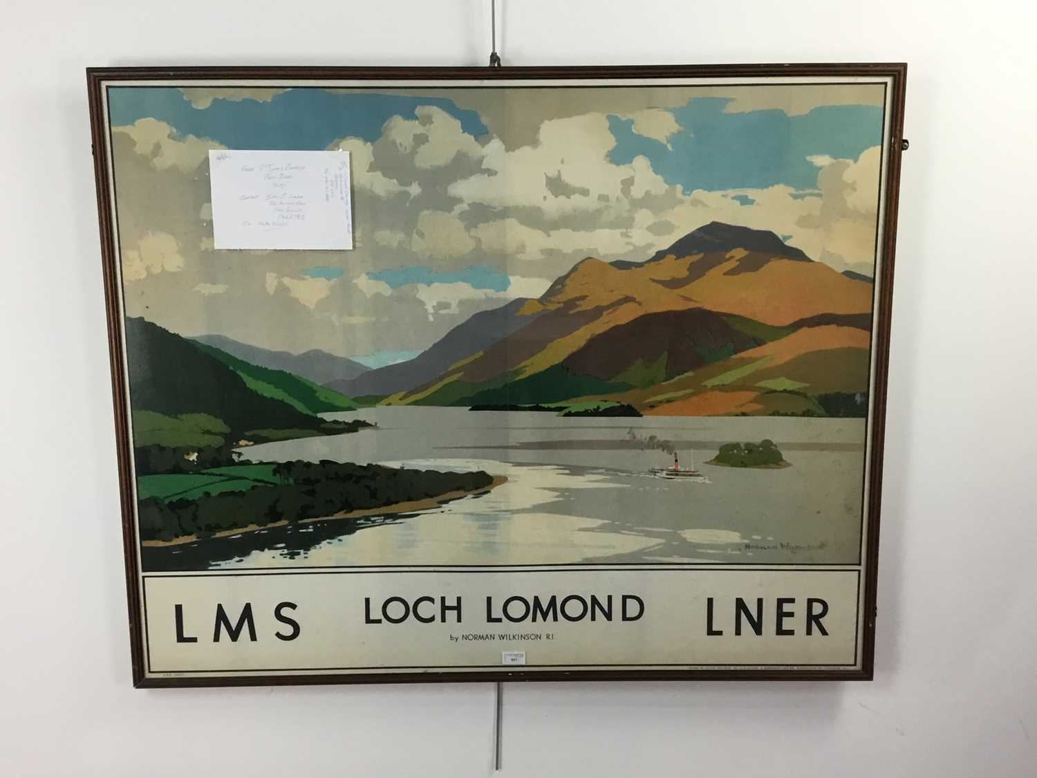 Lot 957 - AN ORIGINAL LMS LOCH LOMOND RAILWAY POSTER