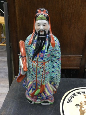 Lot 348 - A GROUP OF THREE CHINESE FIGURES OF FU, LU AND SHOU