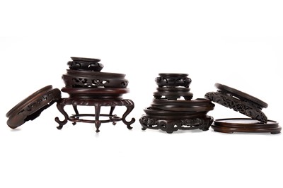 Lot 1018 - A COLLECTION OF CHINESE HARDWOOD STANDS
