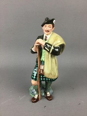 Lot 406 - A ROYAL DOULTON FIGURE OF 'THE LAIRD' AND THREE OTHER FIGURES