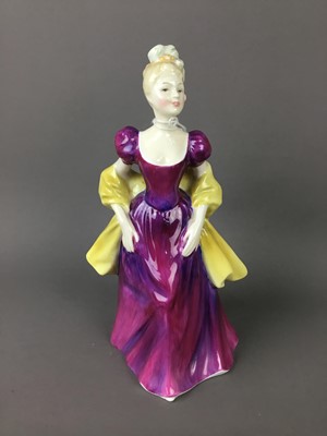 Lot 408 - A LOT OF THREE ROYAL DOULTON FIGURES AND A VASE