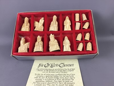 Lot 409 - A LEWES CHESSMEN CHESS SET