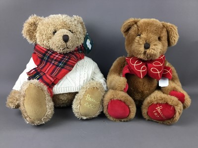 Lot 412 - A LOT OF FOUR HARRODS CHRISTMAS TEDDY BEARS