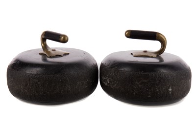 Lot 1498 - A PAIR OF LATE 19TH/EARLY20TH CENTURY GRANITE CURLING STONES