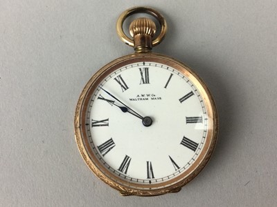 Lot 376 - A LADY'S PENDANT WATCH BY ORIS AND A FOB WATCH