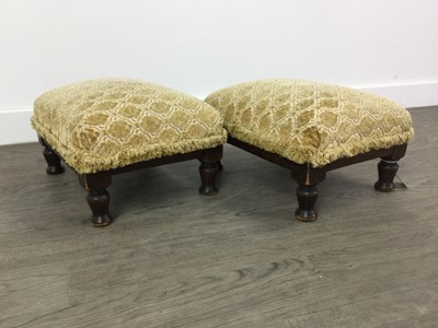 Lot 46 - A PAIR OF FOOTSTOOLS