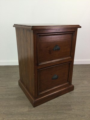 Lot 427 - A STAINED HARDWOOD FILING CHEST