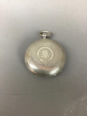 Lot 441 - A SILVER CASED FULL HUNTER POCKET WATCH