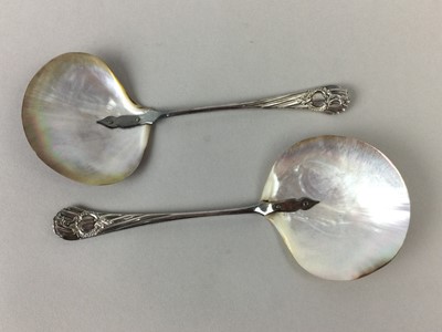 Lot 98 - A PAIR OF OYSTER SERVING SPOONS