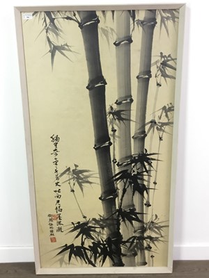 Lot 386 - A PRINT OF A CHINESE INK BAMBOO PAINTING