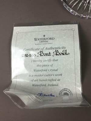 Lot 471 - A WATERFORD CRYSTAL BOAT BOWL