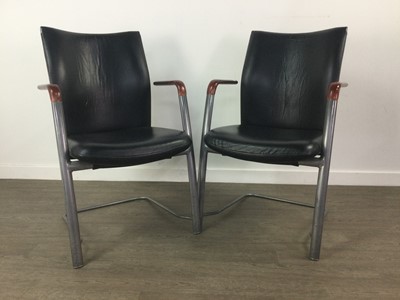 Lot 275 - A SET OF FOUR OF 1970s CANTILEVER ELBOW CHAIRS