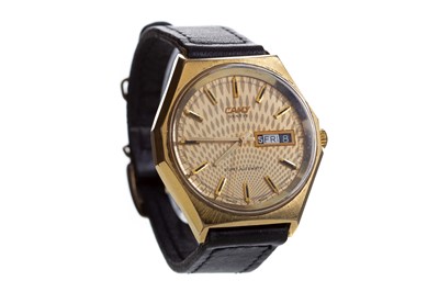 Lot 823 - A GENTLEMANS CAMLY GOLD PLATED AND STAINLESS STEEL SUPERAUTOMATIC WRISTWATCH