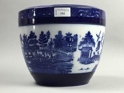 Lot 194 - A MINTONS BLUE AND WHITE JARDINIERE