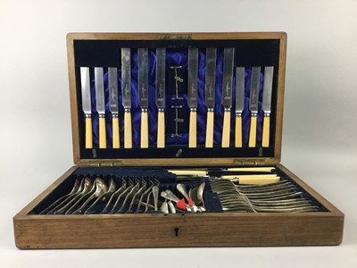 Lot 205 - A CANTEEN OF SILVER PLATED CUTLERY