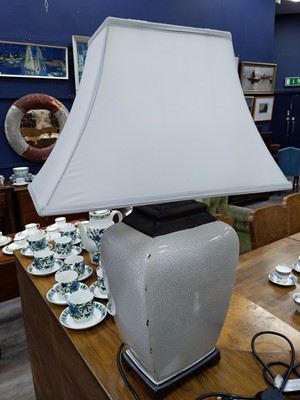 Lot 64 - A PAIR OF CERAMIC TABLE LAMPS