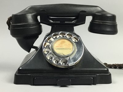 Lot 26 - A LOSSIEMOUTH BAKELITE TELEPHONE