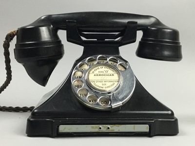 Lot 31 - AN ARROCHAR BAKELITE TELEPHONE AND ANOTHER