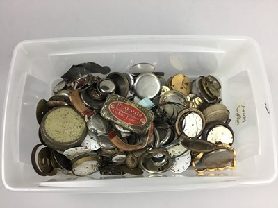 Lot 36 - A COLLECTION OF POCKET WATCH, CASES AND COMPONENTS