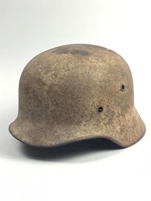 Lot 110 - A BRODIE-TYPE HELMET AND OTHER HATS AND CLOTHING