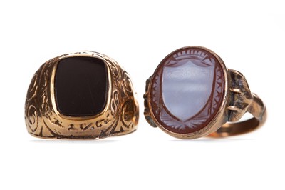 Lot 467 - TWO SIGNET RINGS