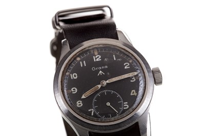 Lot 828 - AN INCREDIBLY RARE GRANA 'DIRTY DOZEN' MILITARY STAINLESS STEEL MANUAL WIND WRIST WATCH