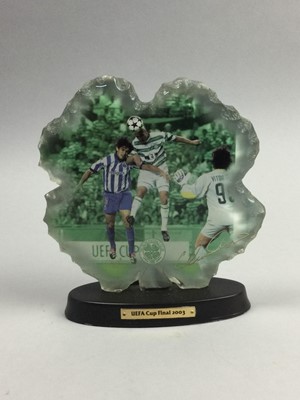 Lot 239 - A CELTIC UEFA CUP FINAL LIMITED EDITION PLAQUE AND PRINTS