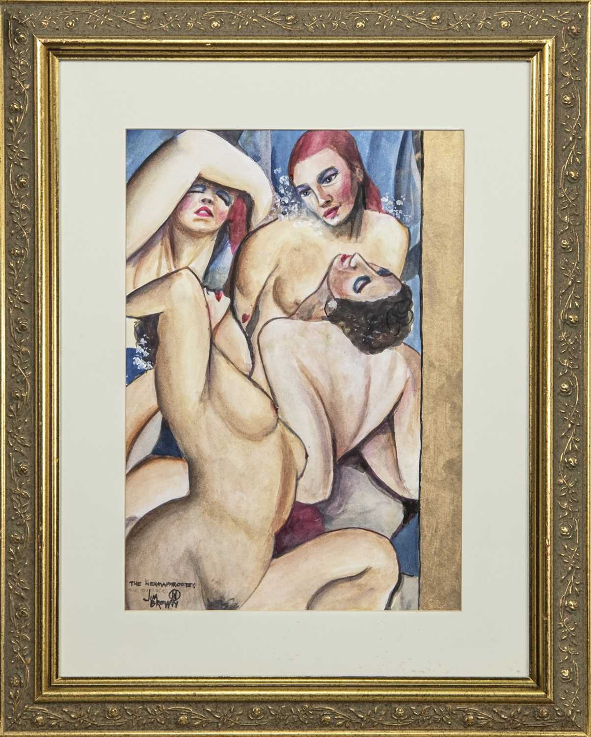 Lot 190 - THE HERMAPHRODITES, A MIXED MEDIA BY JIM BROWN