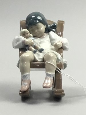 Lot 116 - A LARGE NAO FIGURE GROUP OF A SAILOR AND BOY ALONG WITH A LLADRO FIGURE