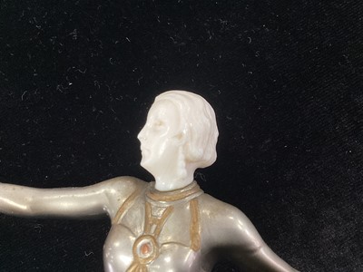 Lot 777 - A JOSEF LORENZL ART DECO COLD PAINTED BRONZE AND IVORY FIGURE OF A DANCER