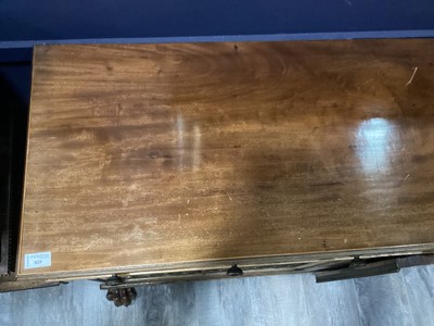 Lot 829 - A MAHOGANY SIDE CABINET OF REGENCY DESIGN