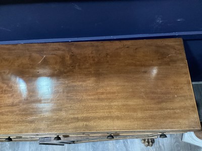 Lot 829 - A MAHOGANY SIDE CABINET OF REGENCY DESIGN