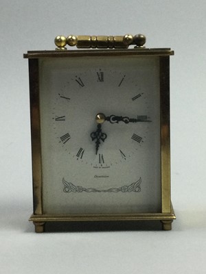 Lot 269 - AN EDWARDIAN BRASS CARRIAGE CLOCK AND ANOTHER CARRIAGE CLOCK