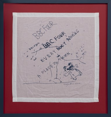 Lot 239 - 2002 BBC FOUR 'EVERYBODY NEEDS A PLACE TO THINK', A HANDKERCHIEF BY TRACEY EMIN