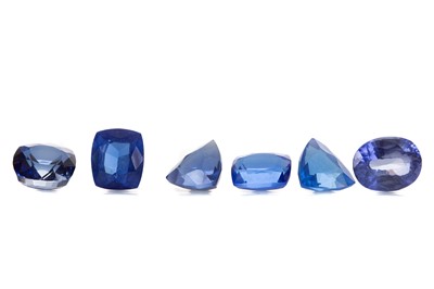 Lot 512 - **A COLLECTION OF CERTIFICATED TREATED UNMOUNTED SAPPHIRES