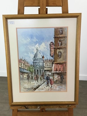 Lot 95 - FOUR CONTINENTAL PAINTINGS AND A LITHOGRAPH