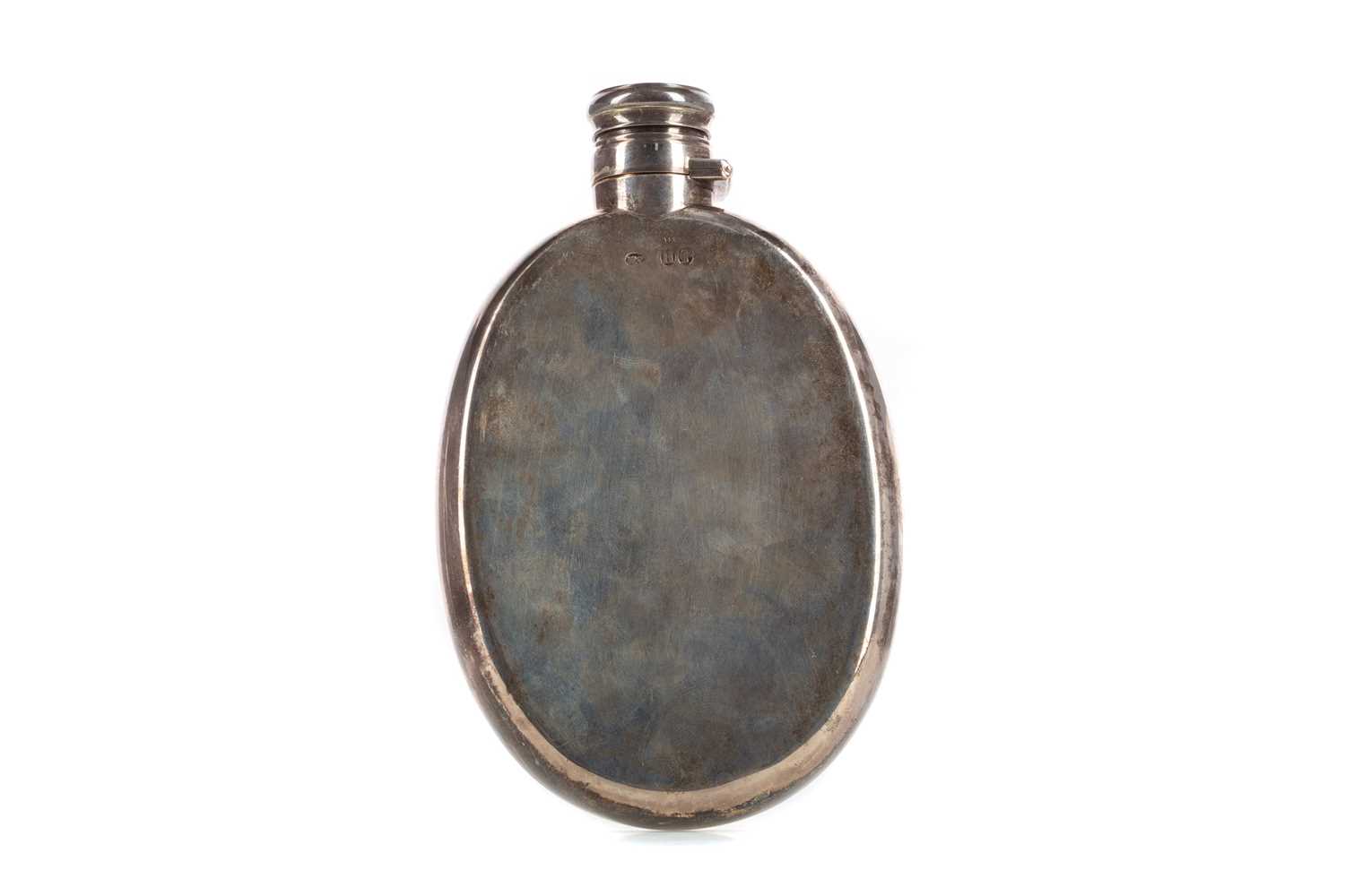 Lot 17 - A VICTORIAN SILVER HIPFLASK