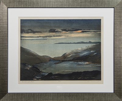 Lot 260 - NORTH UIST FROM SKYE, AN ETCHING BY TOM MACKENZIE